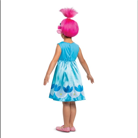 Trolls Poppy Girls Costume Dress Small 4-6 New - Picture 2 of 9
